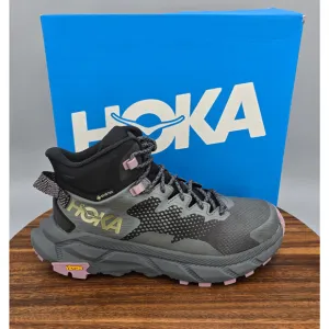 Hoka One One Trail Code GTX Shoes Women's 6.5 B Black Castlerock Hiking Trail