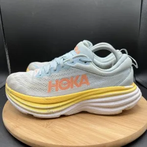 Hoka One One Womens Size 10 B Bondi 8 1127952 SSCA Blue Running Shoes Sneakers