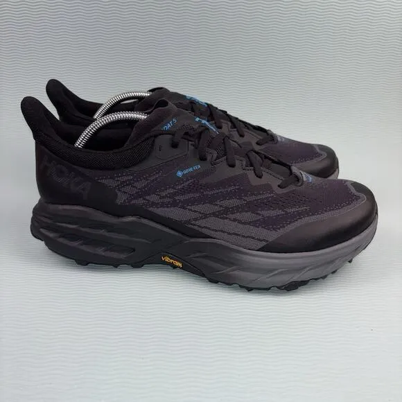 Hoka Speedgoat 5 GTX Gore-Tex Black Hiking Trail Shoes Men's 11.5D 1133550 BBLC