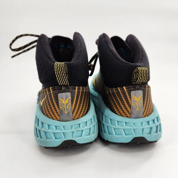 Hoka Speedgoat Mid 2 GTX Shoes Boot Womens Size 8 Aqua Gore Tex Hiking Vibram