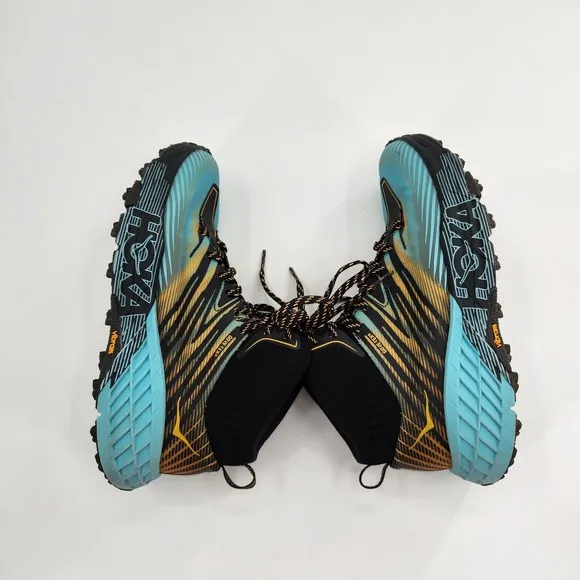 Hoka Speedgoat Mid 2 GTX Shoes Boot Womens Size 8 Aqua Gore Tex Hiking Vibram