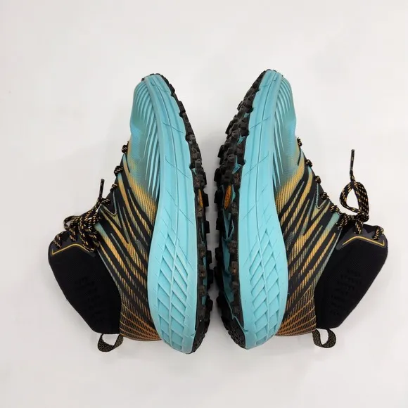 Hoka Speedgoat Mid 2 GTX Shoes Boot Womens Size 8 Aqua Gore Tex Hiking Vibram