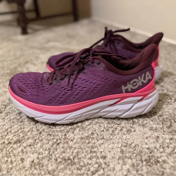 Hoka Women's Purple Running Shoes. Model Clifton 8 . Size 8B.