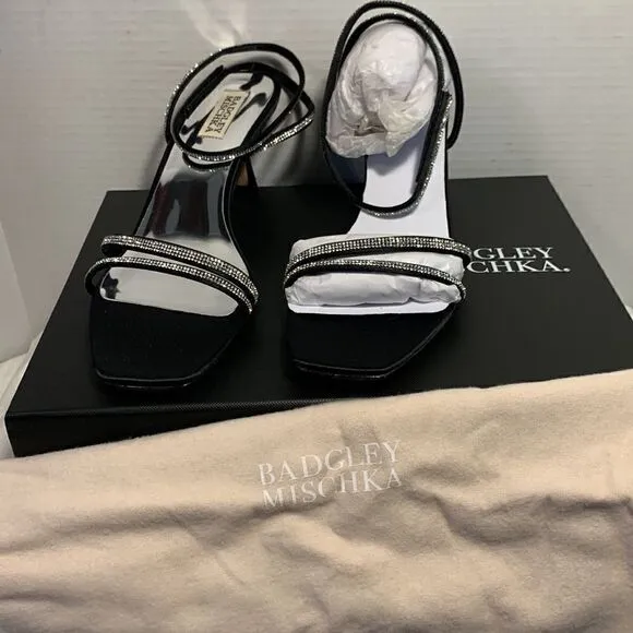 **Holiday Special** Badgley Mischka NIB black ankle strap sandal - NIB Sz 9 1/2