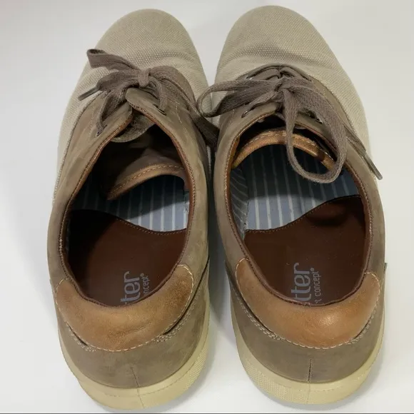 Hotter Comfort Concept Men’s Tan Brown Tie Loafers Size 9.5 Gently Used EUC.