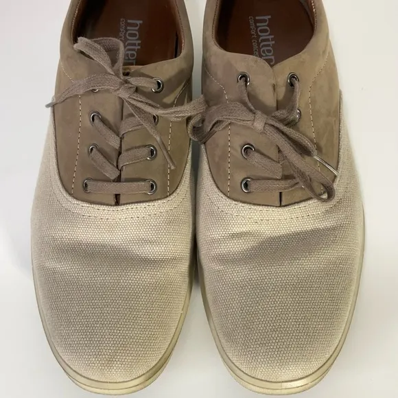 Hotter Comfort Concept Men’s Tan Brown Tie Loafers Size 9.5 Gently Used EUC.