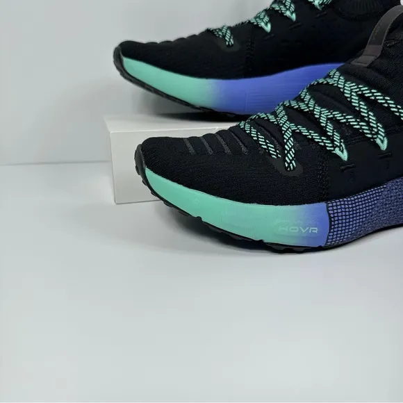 HOVR PHANTOM 3 BLACK DEEP PERIWINKLE MENS RUNNING SHOES SIZE 10 INTELLIKNIT BLUE