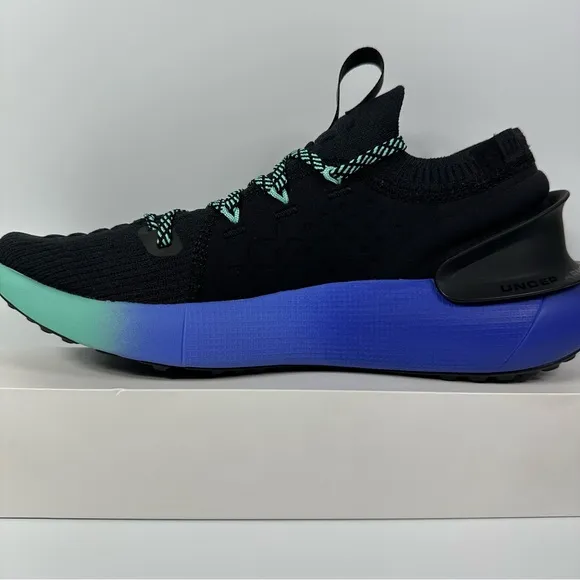HOVR PHANTOM 3 BLACK DEEP PERIWINKLE MENS RUNNING SHOES SIZE 10 INTELLIKNIT BLUE