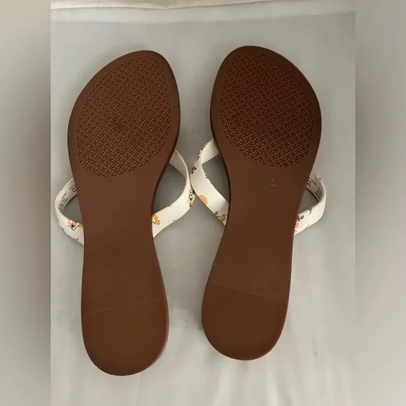 🎉HP🎉 Tory Burch Benton thin strap floral leather flip flop 10