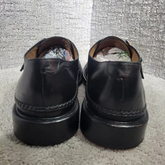 H.S. Trask Men's Size 11M US Black Leather Monk Strap Shoes H2102 001
