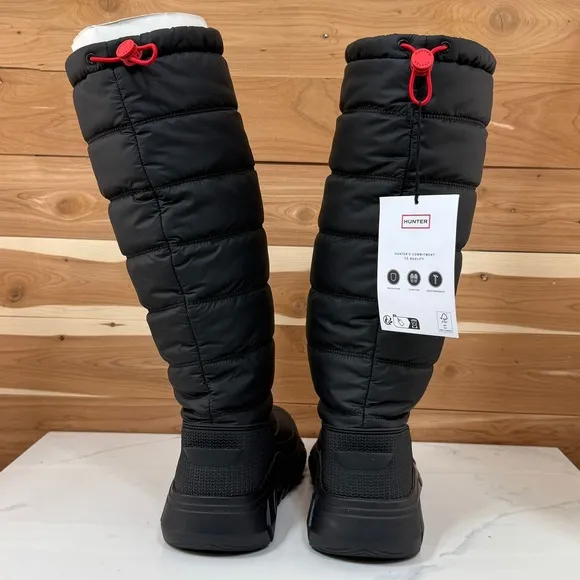 Hunter Puffer Tall Snow Boots Waterproof Insulated Winter Boots Women's Size 7