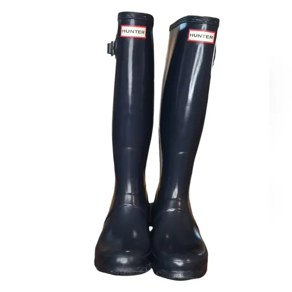 Hunter Women's Original Tall Rain Boots Size 7 Navy