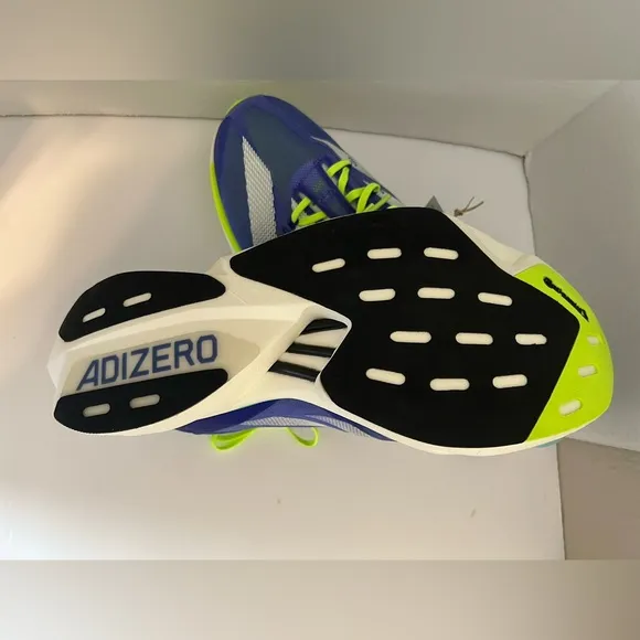 ID3635 Adidas Adizero Adios Pro 3 Cobalt Blue Lucid Lemon Size 10.5  Shoes