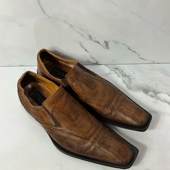 IMPULSE By Steeple Gate Slip On Leather Dress Shoes