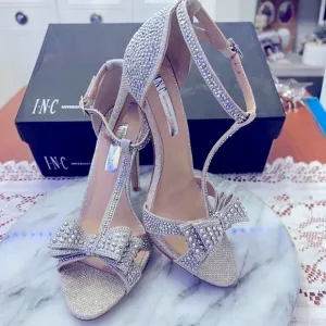 ❤️INC MACYS INTERNATIONAL-CONCEPTS T-STRAP STUDDED 👠 💝💝🥰4” HEELS❤️