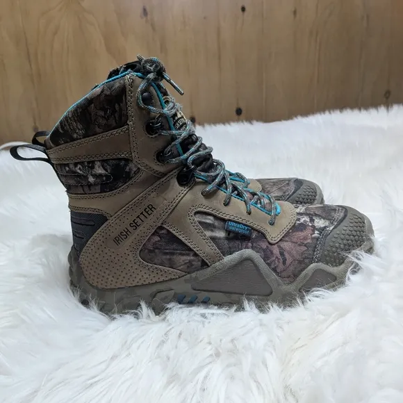 Irish Setter Camo Hunting VAPRTREK 400 Gram Boots Womens Size 8