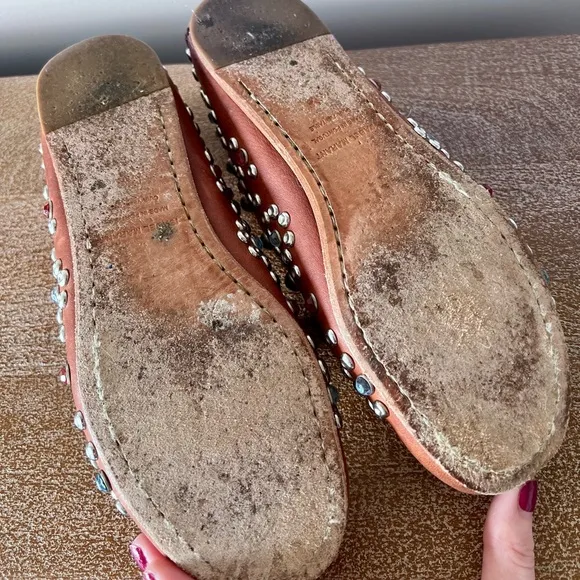 Isabel Marant Studded Leather Loafers Sz 38