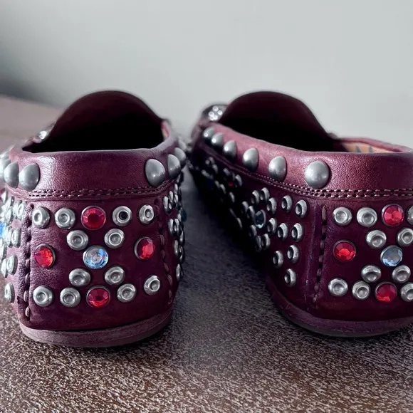 Isabel Marant Studded Leather Loafers Sz 38