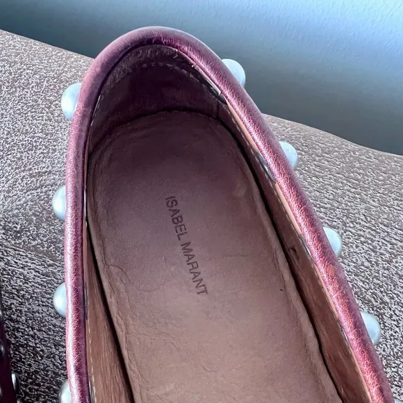 Isabel Marant Studded Leather Loafers Sz 38