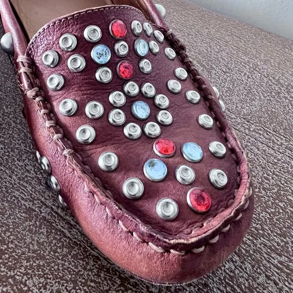 Isabel Marant Studded Leather Loafers Sz 38