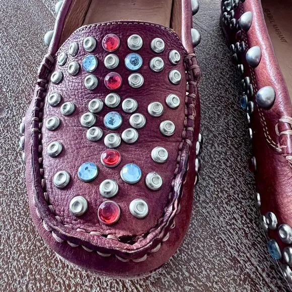 Isabel Marant Studded Leather Loafers Sz 38