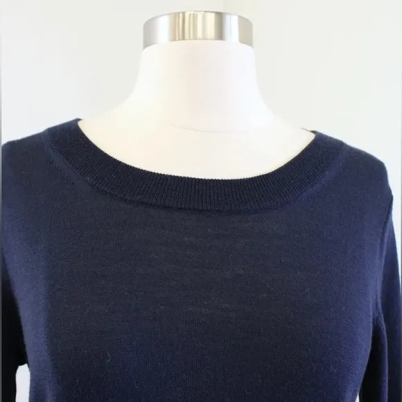 J. Crew Tippi Merino Wool Sweater Leopard French Cuffs Long Sleeves Crewneck