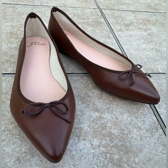 J.Crew Women's Gemma Leather Ballet Shoes