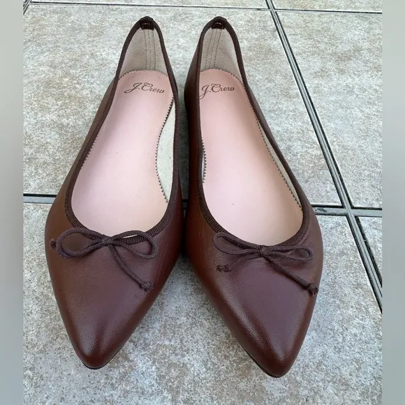 J.Crew Women's Gemma Leather Ballet Shoes