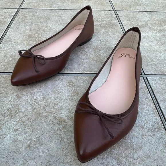 J.Crew Women's Gemma Leather Ballet Shoes