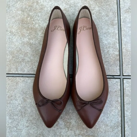 J.Crew Women's Gemma Leather Ballet Shoes