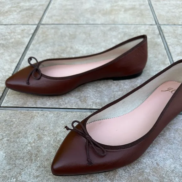 J.Crew Women's Gemma Leather Ballet Shoes