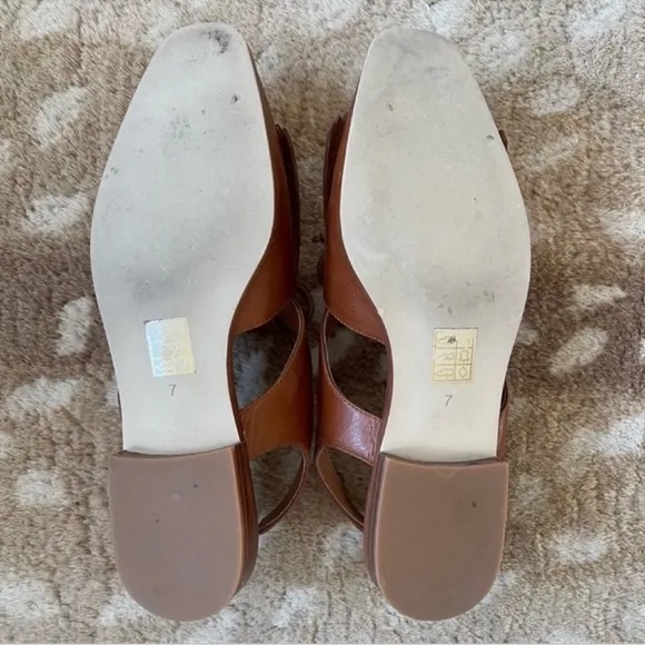 Jeffrey Campbell Oxbridge Cutout Slingback Leather Loafer In Tan Lizard Size 7