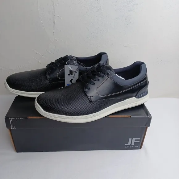 JF‎ j.ferrar men's black memory foam shoes Sz 10.5M