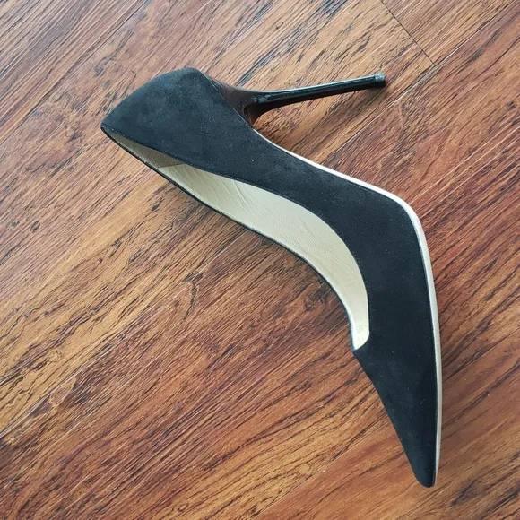 Jimmy Choo Black Suede Leather Women's Pumps Shoes Size 41