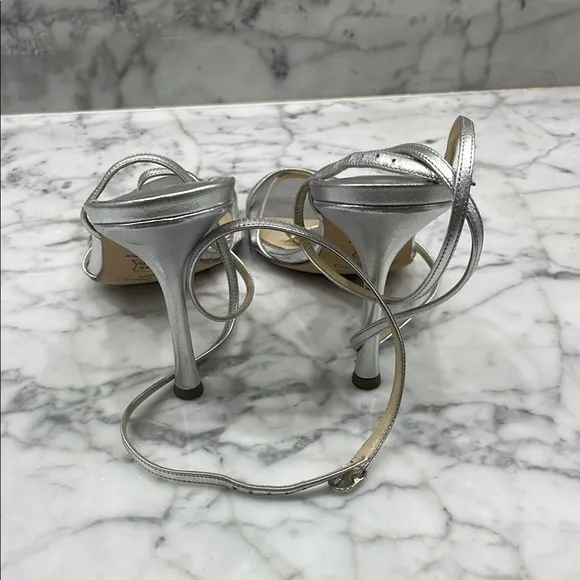 Jimmy Choo Silver Strappy Sandals