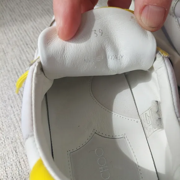 Jimmy Choo Yellow And White Women Sneakers