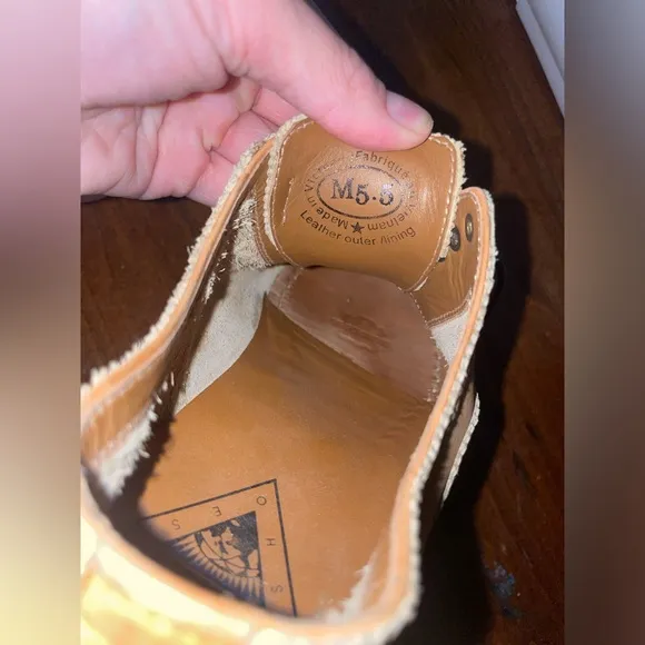 John Fluevog Unisex Men's 5.5 Orange Leather Shoes