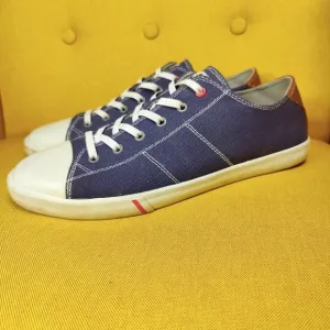 Johnnie-O Mens Sailaway Navy White Canvas Sneaker Casual Men's Shoe Size 12M