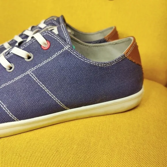 Johnnie-O Mens Sailaway Navy White Canvas Sneaker Casual Men's Shoe Size 12M
