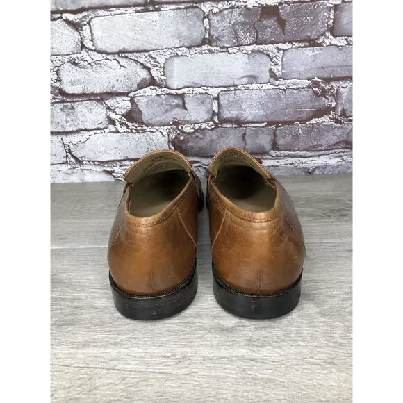 Johnston &amp; Murphy Brown Leather Tassel Loafers Dress Shoes Men’s Sz 11M US/44EU
