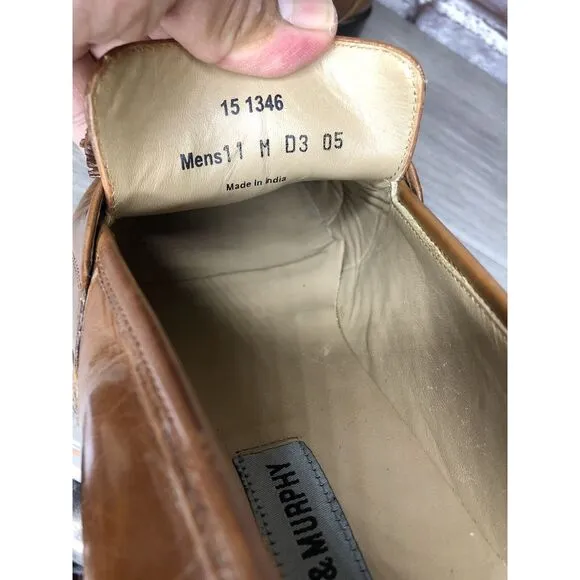 Johnston &amp; Murphy Brown Leather Tassel Loafers Dress Shoes Men’s Sz 11M US/44EU
