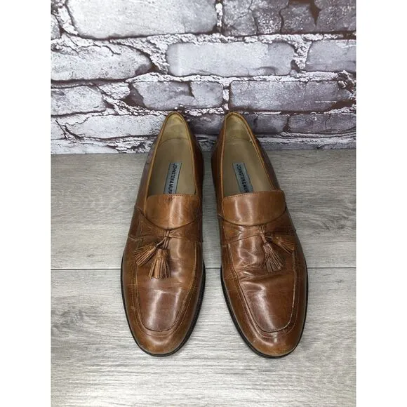 Johnston &amp; Murphy Brown Leather Tassel Loafers Dress Shoes Men’s Sz 11M US/44EU