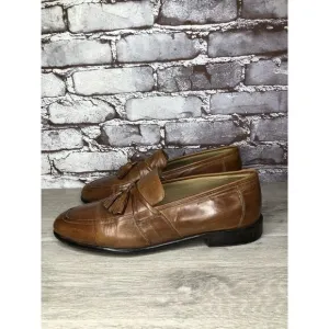 Johnston &amp; Murphy Brown Leather Tassel Loafers Dress Shoes Men’s Sz 11M US/44EU