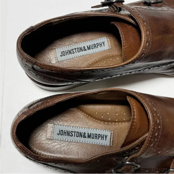 Johnston &amp; Murphy Conrad Double Buckle Monk Strap Shoes