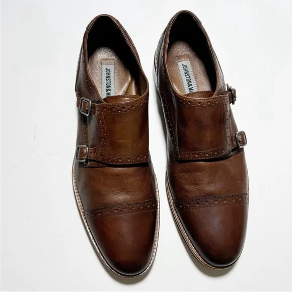 Johnston &amp; Murphy Conrad Double Buckle Monk Strap Shoes