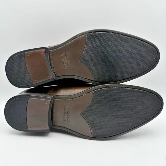 Johnston &amp; Murphy Mens Hawthorn Dress Shoe US 10 Brown Leather Monk Strap NIB