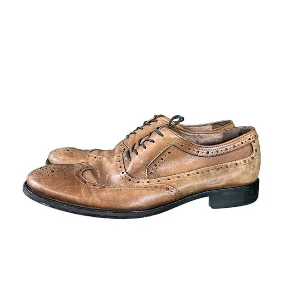 Johnston and Murphy brown leather lace up oxfords men’s size 9