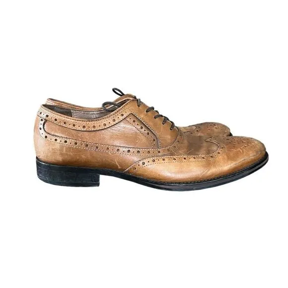 Johnston and Murphy brown leather lace up oxfords men’s size 9