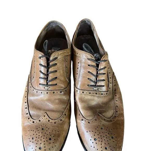 Johnston and Murphy brown leather lace up oxfords men’s size 9
