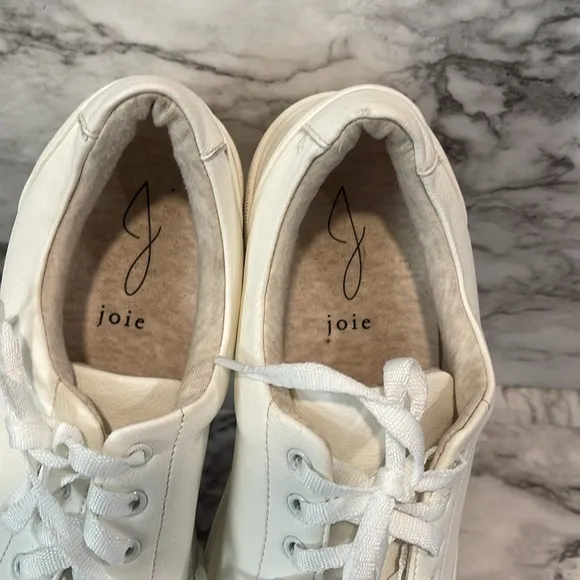 Joie Shoes Womens White Harvard Tennis Casual Lace Up Comfort Low Top Sneaker